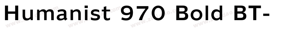 Humanist 970 Bold BT字体转换